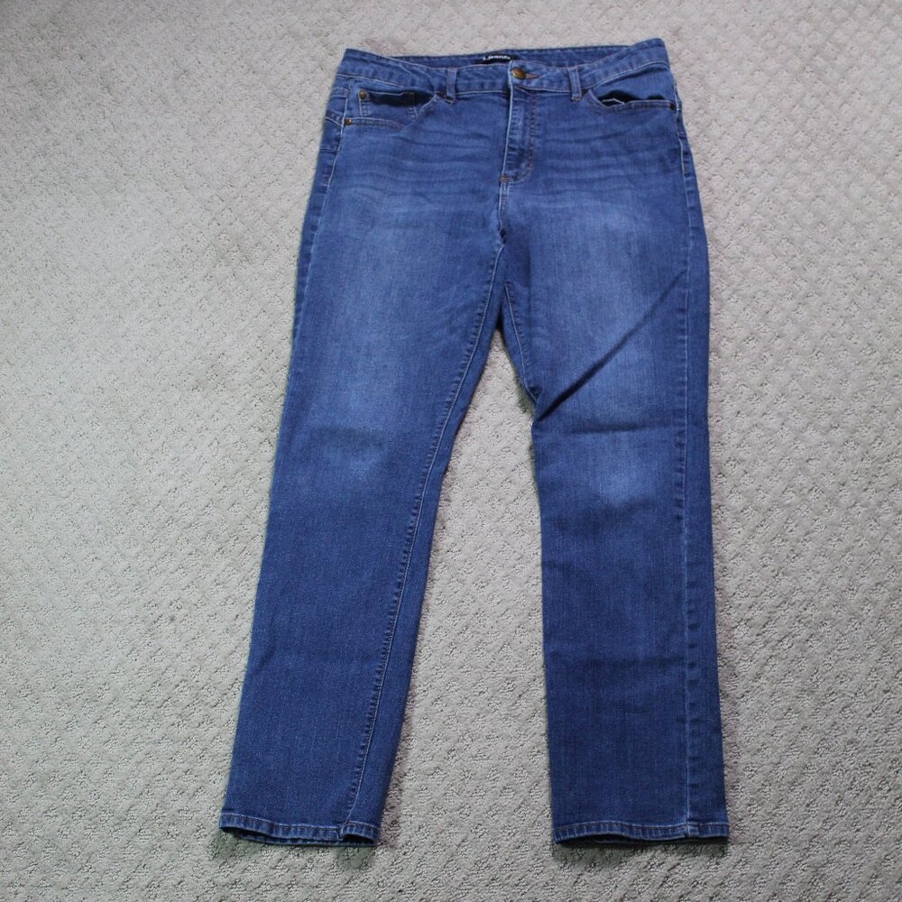 d. jeans Size 12 Straight Leg Mid Rise Blue Jeans